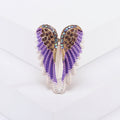 Crystal Angel Wings Brooch Decorative Metal Pin For Jackets And Lapels view 3