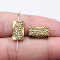 Carved Curved Rectangle Beads in Three Finishes for Jewelry Making view 3