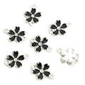 Colorful Five Petal Flower Two Loop Connectors in 14 Styles view 8