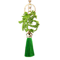 Openwork Chinese Dragon Character Tassel Keychains in Purple Green and Assorted Colors view 5