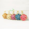 Rose Flower Keychain With Clear Stones And Gold-Tone Hardware view 4