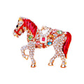 Jeweled Horse Keychains in Four Colors with Fortune and Heart Loop Options view 5