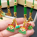 Four Green Rice Dumpling Phone Strap Charm Designs view 4
