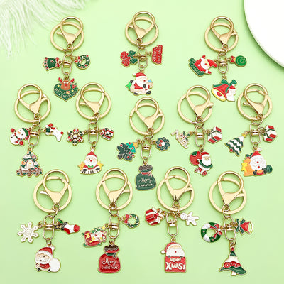 Image 1 showing a bunch of christmas themed key chains.