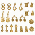 Gold-Tone Guitar Metal Charms with 10 Listed Options view 5