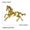 Running Horse Metal Brooch in Detailed Metal and Crystal Design view 7