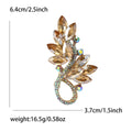 Crystal Leaf Spray Brooch With Open Teardrop in Seven Colors view 10
