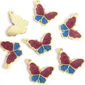 Two Tone Butterfly Enamel Metal Charms, 10 Colorways view 12