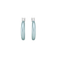 Pastel Wide C Shape Hoop Stud Earrings In Two Sizes view 5