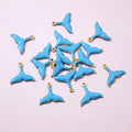 Tiny Enamel Mermaid Tail Metal Charms in Seven Color Options view 9