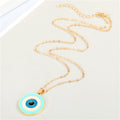 Gold Tone Shaped Evil Eye Pendant Necklaces in Four Designs view 5