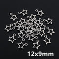 Small Star Charms in Four Distinct Open and Solid Shapes view 6