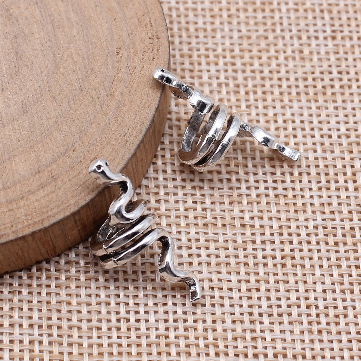 10x10x25mm 1.56g Multicolor Zinc Alloy Snake Dreadlock Braid Hair Beads for DIY Hair Jewelry Accessories