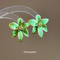 Colorful Enamel Flower Stud Earrings in Five Colors view 4