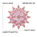 Marquise Crystal Snowflake Metal Brooch in Four Colors view 7