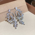 Silver Tone Crystal Birdcage Dangle Earrings in Two Designs view 7
