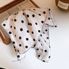 White Polka Bow