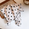 Oversized Satin Bow Hair Claw In Black White Polka Dot Or Brown Leopard view 7