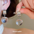 Round Resin Drop Earrings In Four Jewel Tones Fashion Jewelry view 3