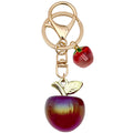 Red-Led Six-Color Iridescent Apple Double Ring Keychain Collection view 5