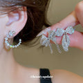 Crystal Bow and Planet Motif Stud Earrings in Three Designs view 2