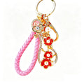 Floral Pipa Keychains With Enamel Bodies and Braided Wrist Straps view 5