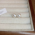 White Pearl Look Stud Earrings in Four Sizes Jewelry view 9