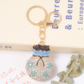 Rhinestone Flower Fortune Bag Keychain Gold Clasp Four Colors view 6