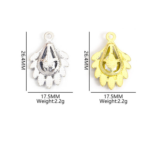 Front view of the teardrop charms color selection
