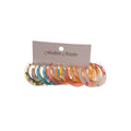 Marbled Acetate Hoop Earring Sets in Three Palettes view 5