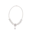 Silver Tone Floral Crystal Necklace and Drop Earring Options view 5