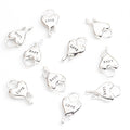 LOVE Dripping Heart Lock Pendant Charms in Two Finishes view 6