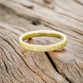 Gold Celtic Knot Pattern Engraved Band Ring Sizes 6-10 view 2