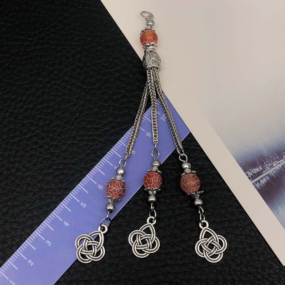 Zinc Alloy Tibetan Silver Tassel Charm Pendant for DIY Necklace Bracelet Clothing Decor