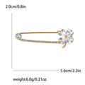 Four Leaf Clover Safety Pin Brooch Crystal Six Colors view 7