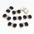 Rhinestone Enamel Bow Charms in Seven Color Styles view 3