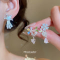 Star Flower Cluster Stud Earrings in Three Sparkling Designs view 2