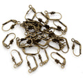 Leverback Earring Findings with Small Loops in Mixed Finishes view 3