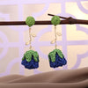 Navy Woven Rose