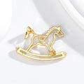 Horse Two Designs Metal Brooch Pin 3.6 x 4.4 cm for Jackets and Lapels view 4