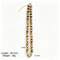 Brown Tiger Eye Look Bead Necklace With Oval Center Accent view 6