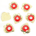 Crystal Rim Heart Evil Eye Charms in Five Colors and Two Metal Tones view 8