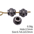 Antique Silver Irregular Textured Metal Spacer Bead view 3