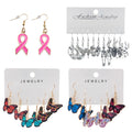 Metal Hook Earring Sets In Butterfly, Ribbon And Halloween Styles view 5