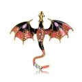 Pink Purple Winged Dragon Crystal Enamel Eight Designs Metal Brooch Pin view 11