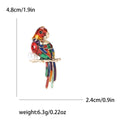Colorful Enamel Parrot Brooch in Two Colorways Clothing Pin view 4