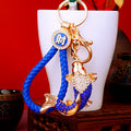 Crystal Koi Fish Keychains with Fortune Cords and Loose Braided Loops view 1
