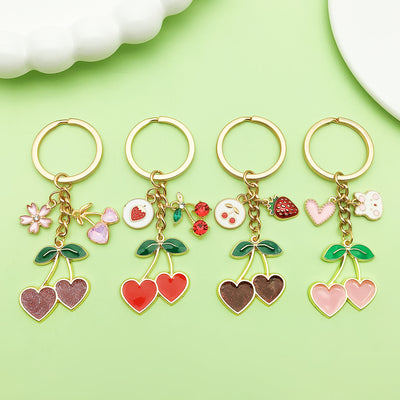 Image 1 showing a bunch of heart shaped key chains.