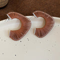 Wrapped Cord C Hoop Stud Earrings in Five Colors Jewelry Pair view 7