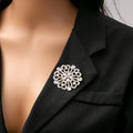 Crystal Look Floral Swirl Round Statement Brooches view 6